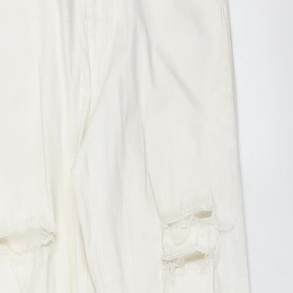 DENIM CO Womens White   Straight Jeans Size 12 L29 in