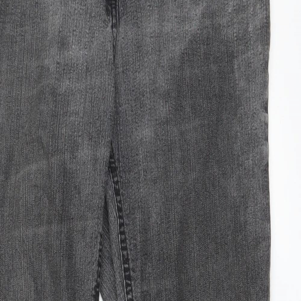 Womens UK Size 10 Preworn Regular Fit Skinny Grey Jeans