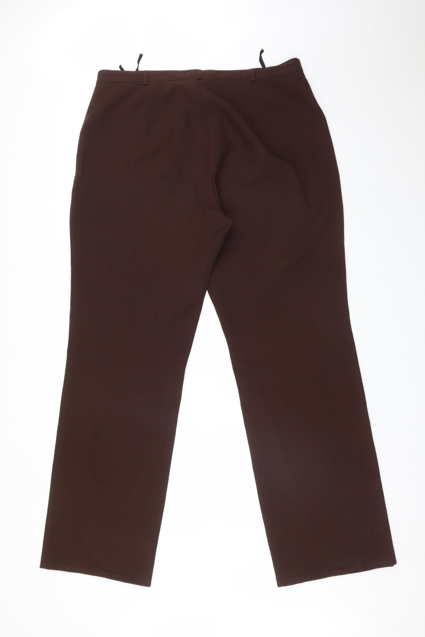 Womens UK Size 20 Preworn Regular Fit  Brown Trousers