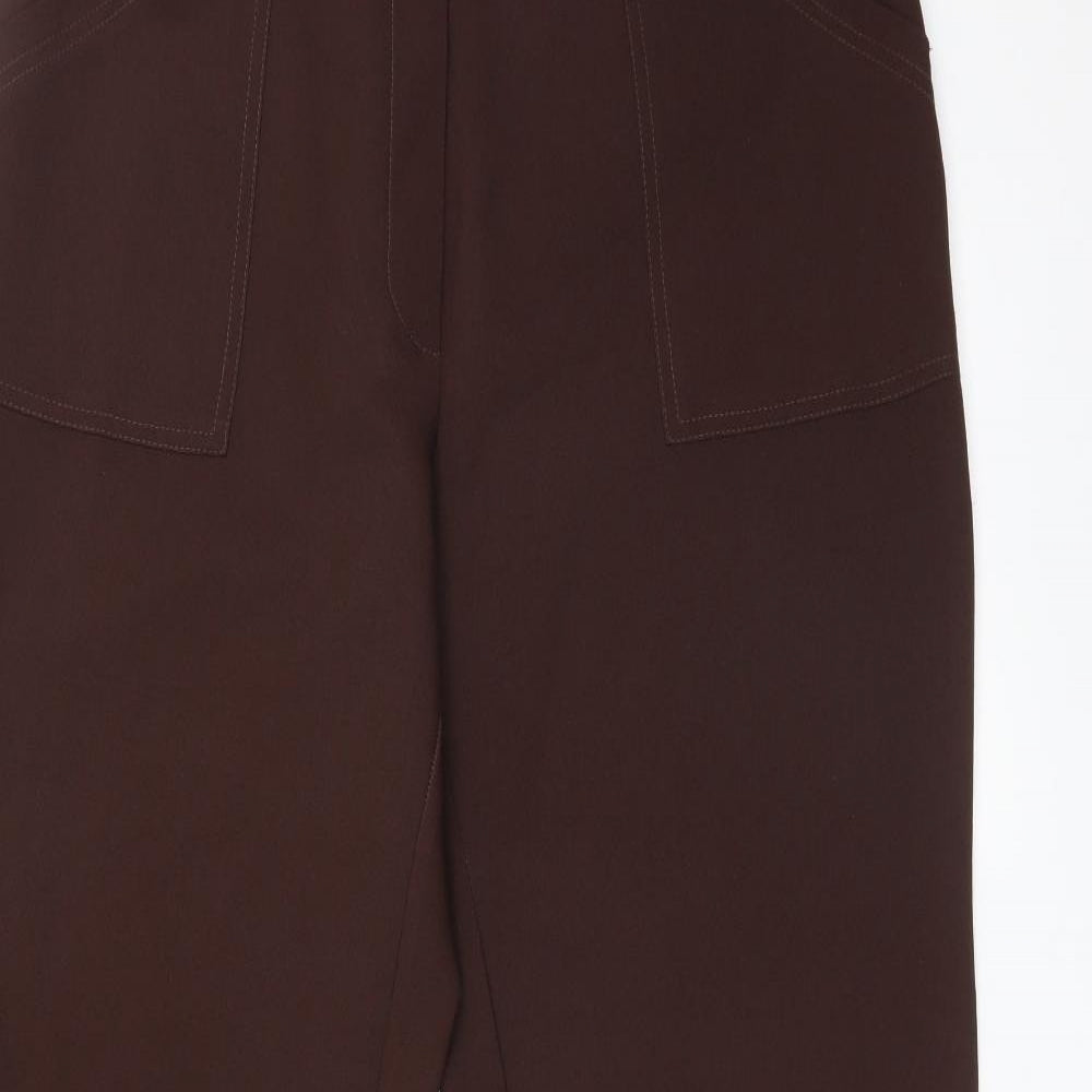 Womens UK Size 20 Preworn Regular Fit  Brown Trousers