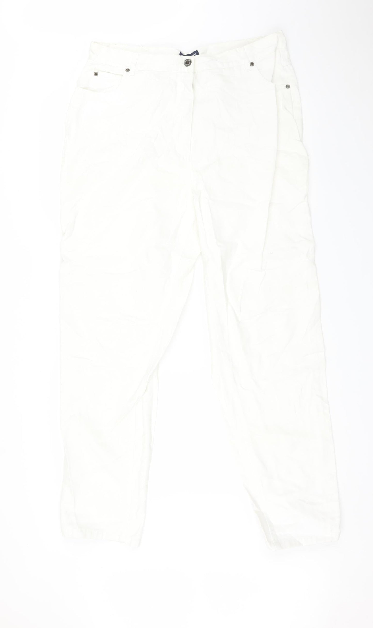 Brooker Womens White   Straight Jeans Size 18 L30 in