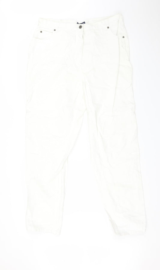 Brooker Womens White   Straight Jeans Size 18 L30 in
