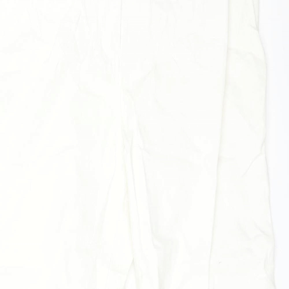 Womens UK Size 18 Brooker Regular Fit Straight White Jeans