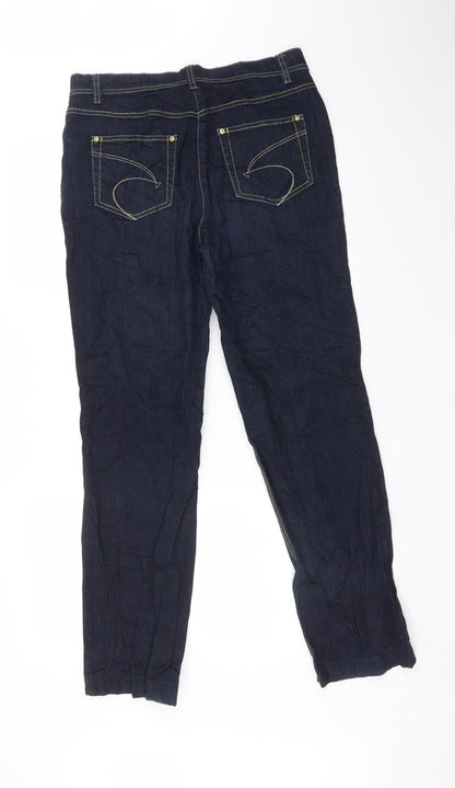 Womens UK Size 10 Bonita Regular Fit Straight Blue Jeans