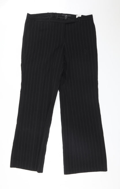Womens UK Size 16 H&M Regular Fit Dress Pants Black Trousers