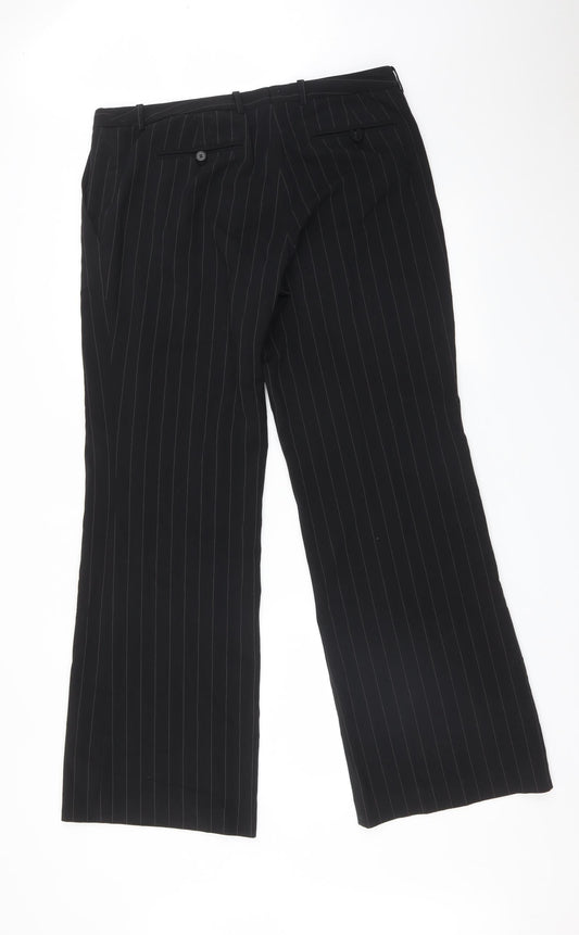 Womens UK Size 16 H&M Regular Fit Dress Pants Black Trousers