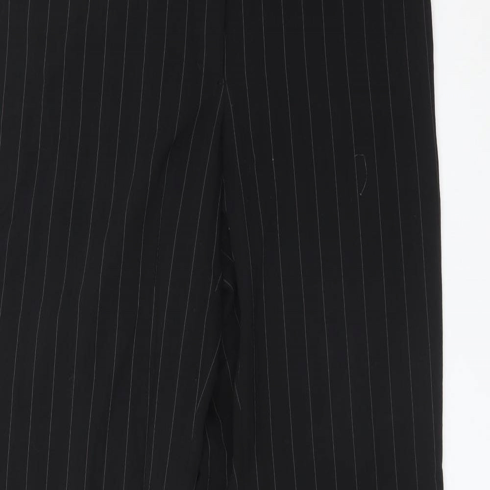 Womens UK Size 16 H&M Regular Fit Dress Pants Black Trousers