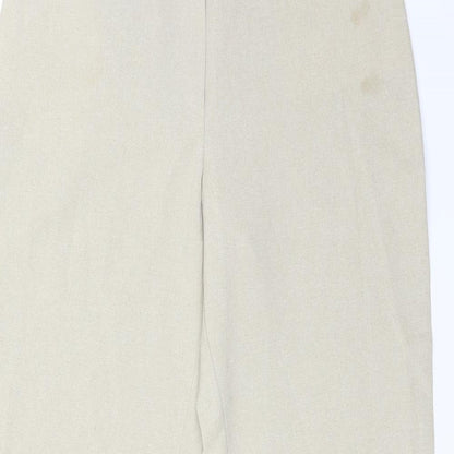 Womens UK Size 12 Preworn Regular Fit  Beige Trousers
