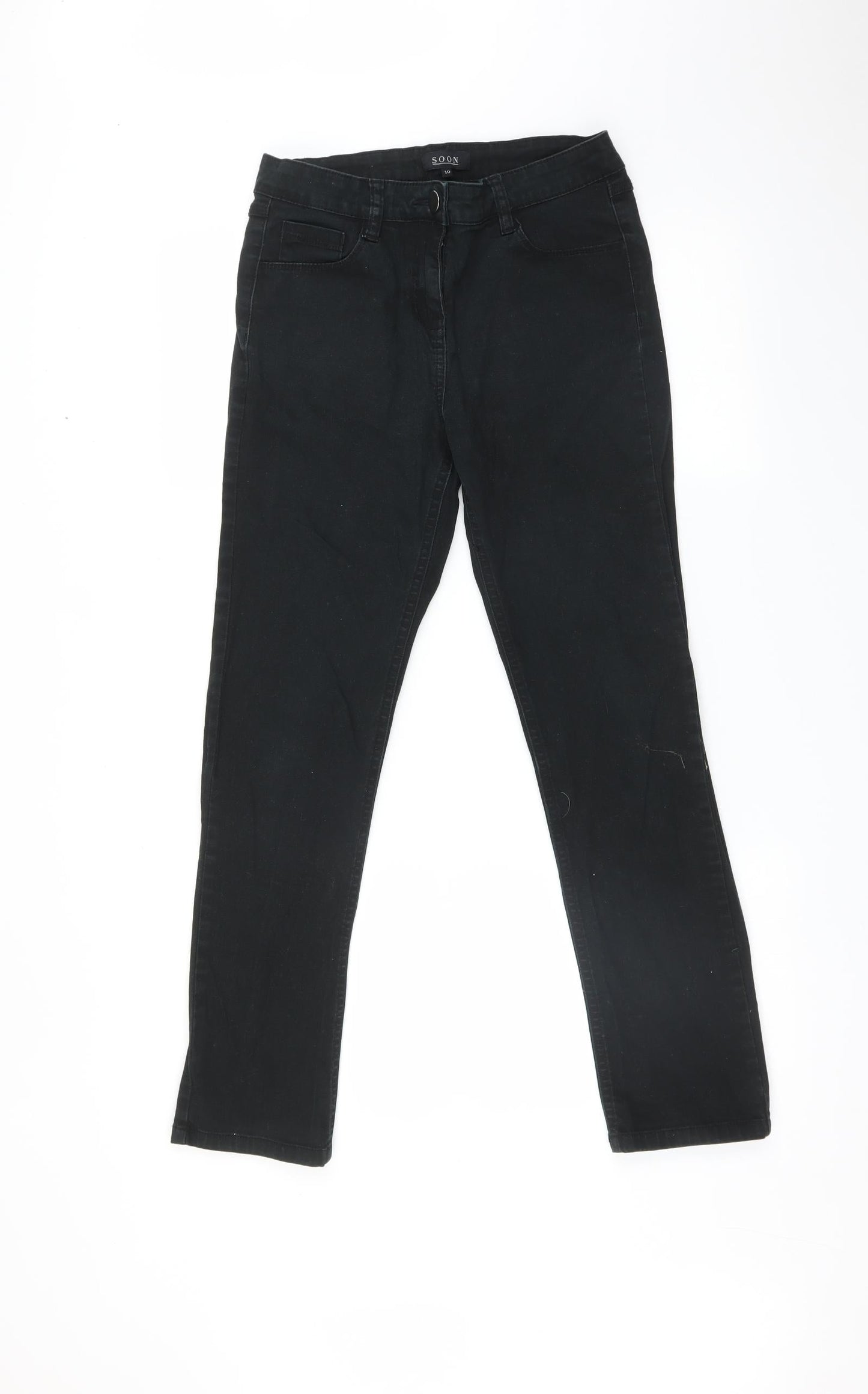 Soon Womens Black   Straight Jeans Size 10 L27 in