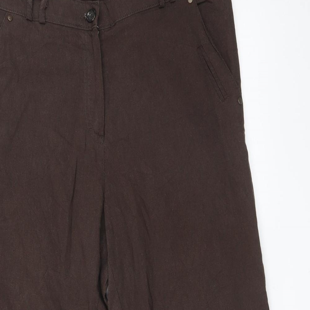 Womens UK Size 20 Preworn Regular Fit  Brown Trousers