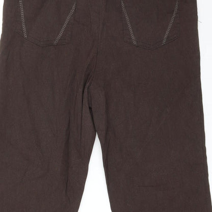 Womens UK Size 20 Preworn Regular Fit  Brown Trousers