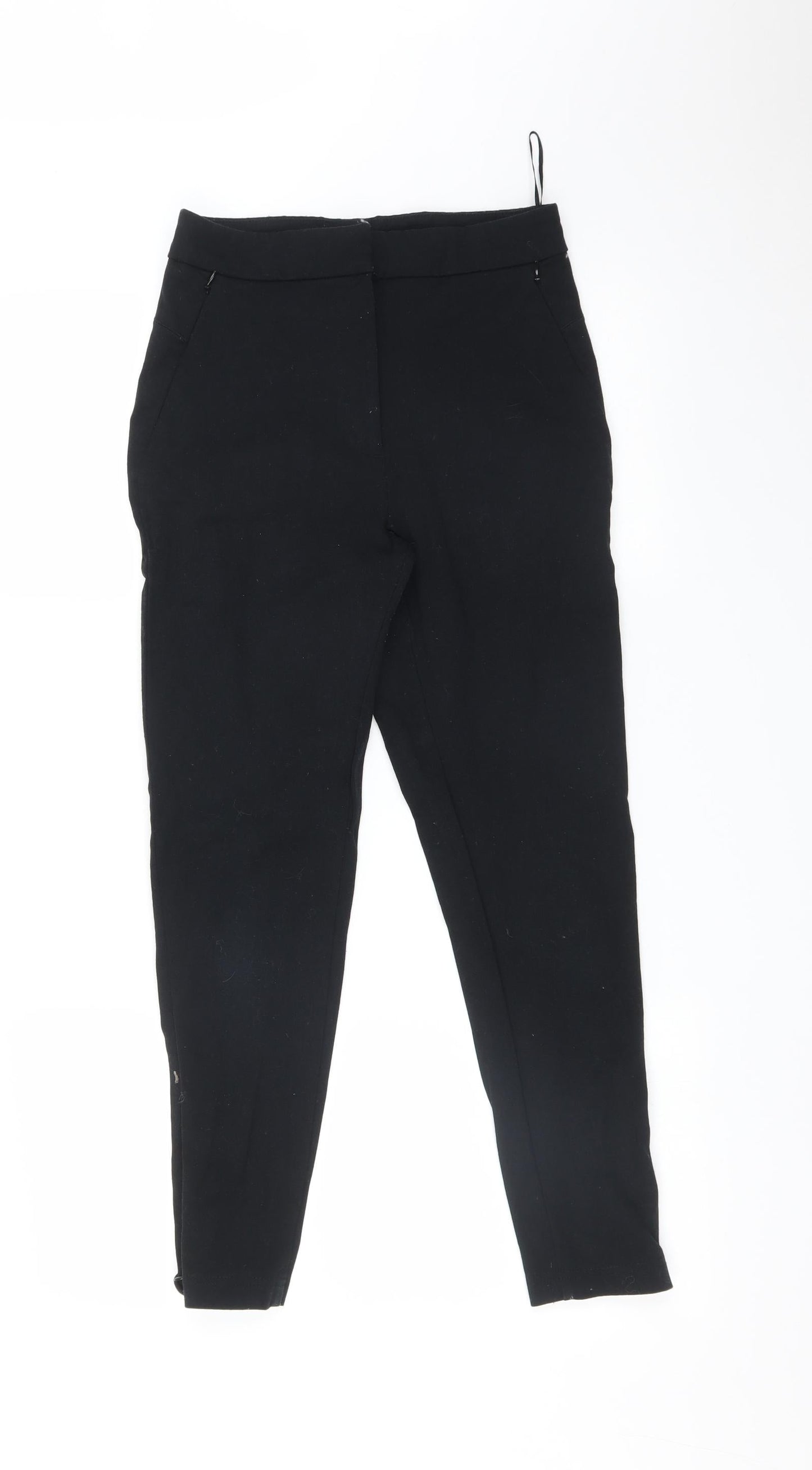 Womens UK Size 8 M&S Regular Fit  Black Trousers