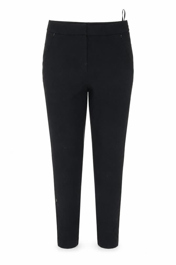 Front view of Marks & Spencer women’s black trousers, size UK 8, 25-inch leg