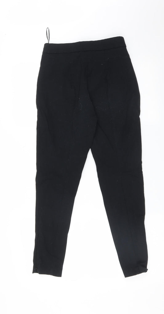 Womens UK Size 8 M&S Regular Fit  Black Trousers