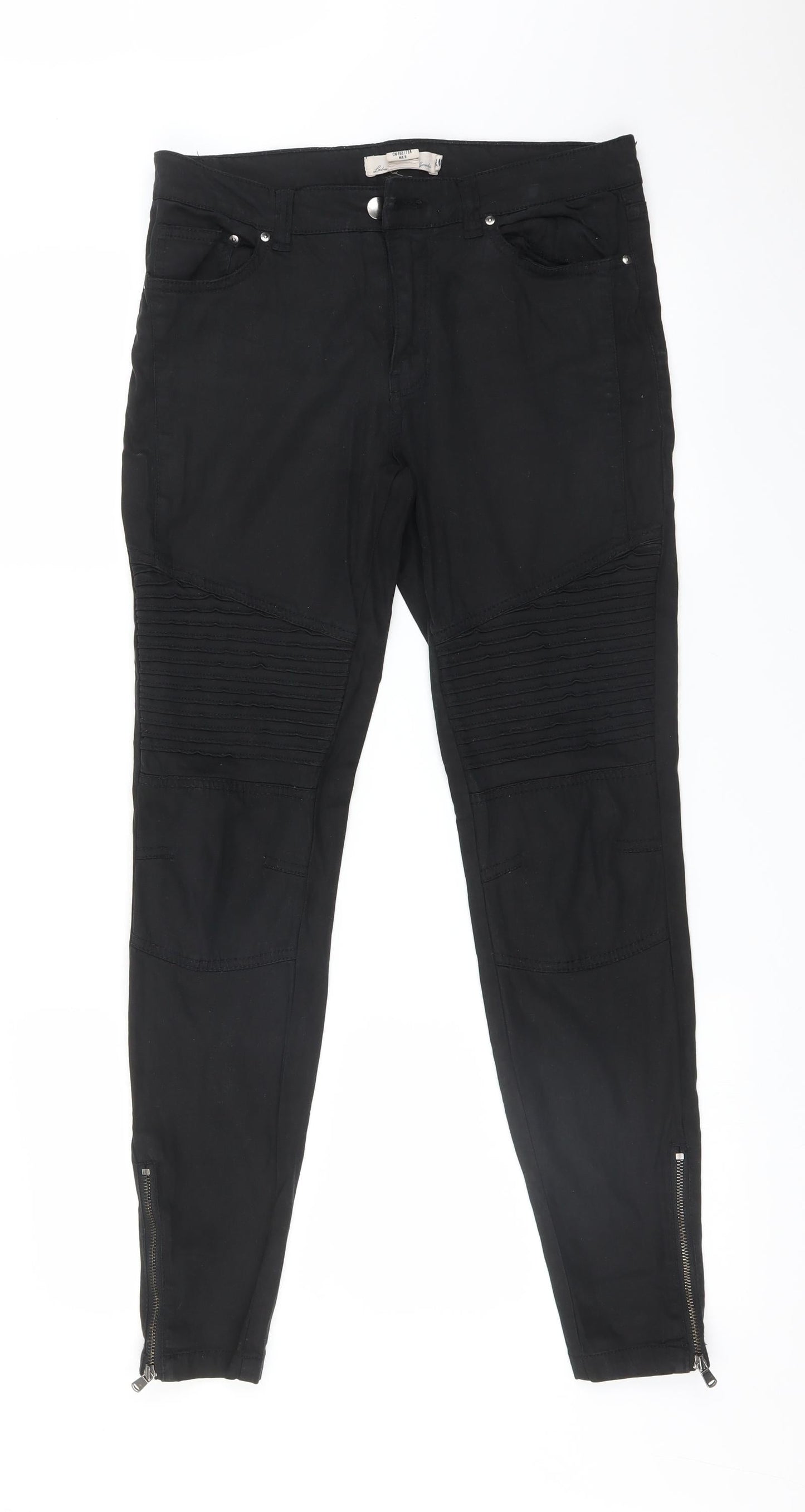 Womens UK Size 10 H&M Regular Fit Skinny Black Jeans