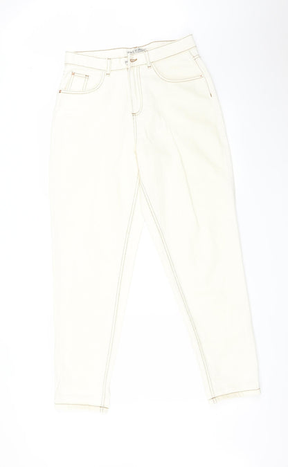 DENIM CO Womens White   Straight Jeans Size 10 L29 in