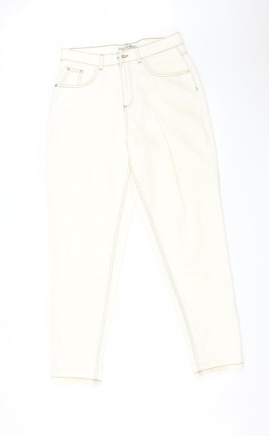 DENIM CO Womens White   Straight Jeans Size 10 L29 in