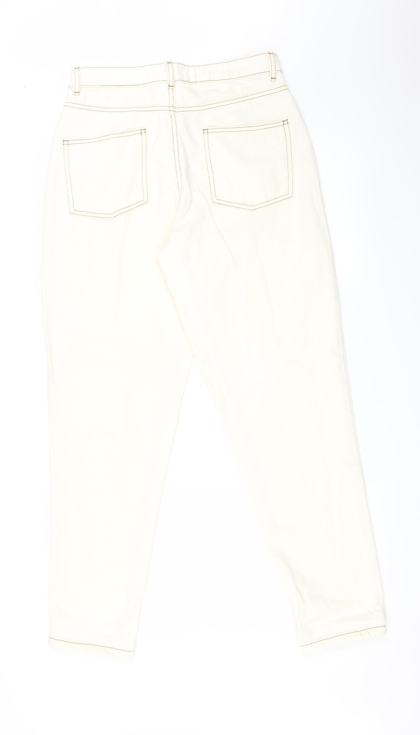 DENIM CO Womens White   Straight Jeans Size 10 L29 in