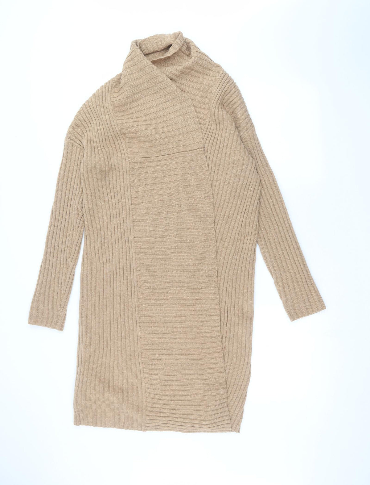 Additional front view of Amazon Essentials women’s brown cardigan jumper, size S