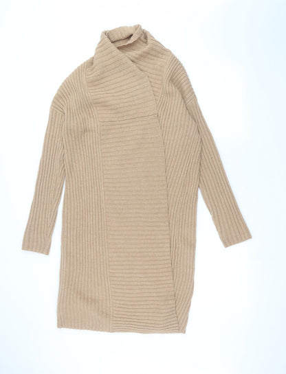 Additional front view of Amazon Essentials women’s brown cardigan jumper, size S