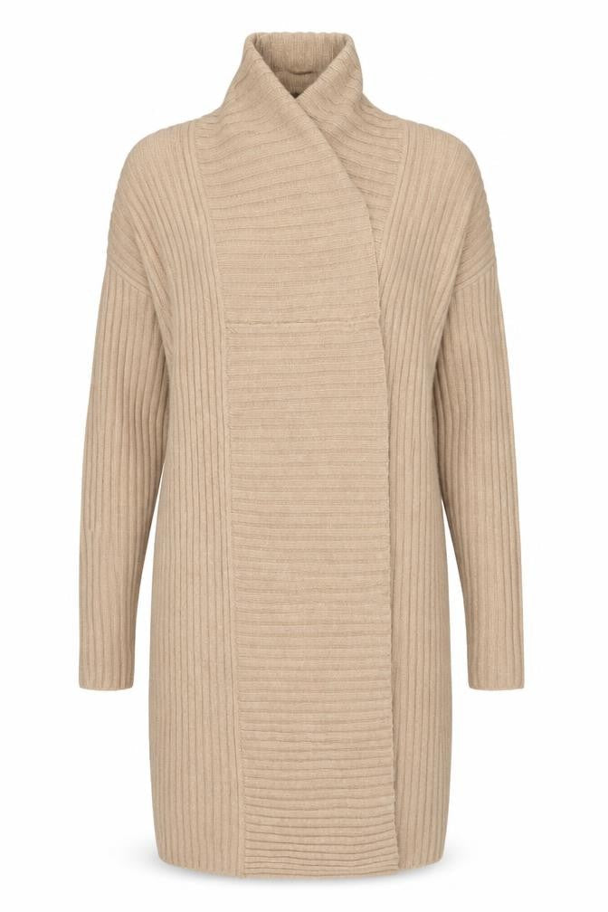Front view of Amazon Essentials women’s brown cardigan jumper, size S