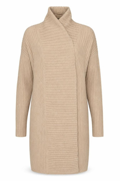 Front view of Amazon Essentials women’s brown cardigan jumper, size S