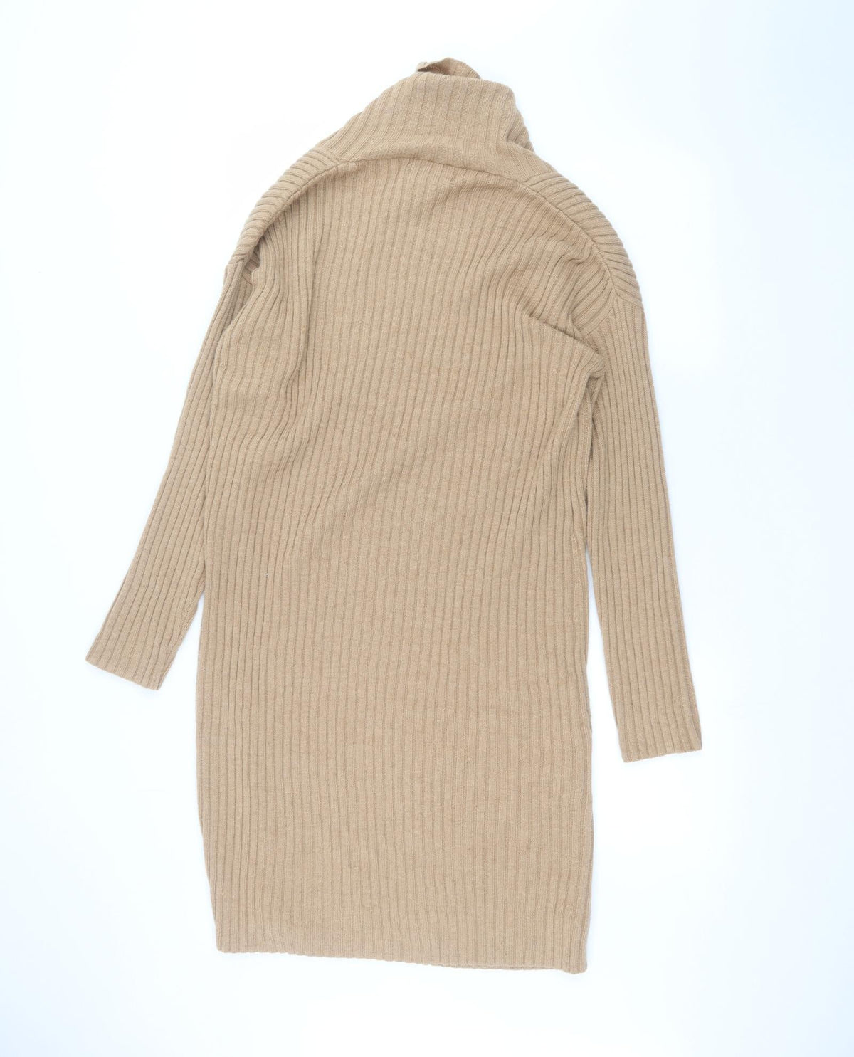 Back view of Amazon Essentials women’s brown cardigan jumper, size S