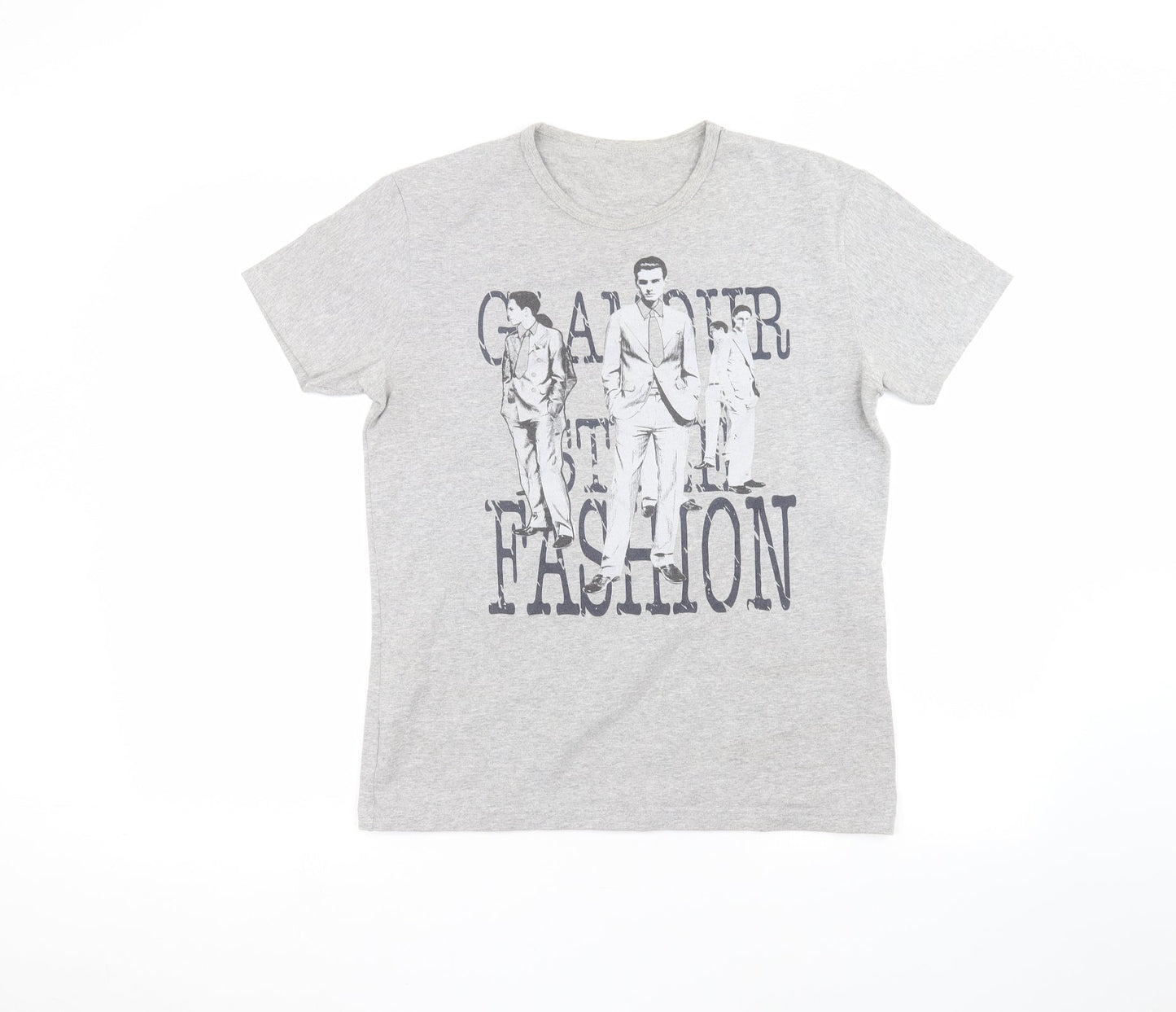 Womens UK Size L Preworn Grey Basic T-Shirt