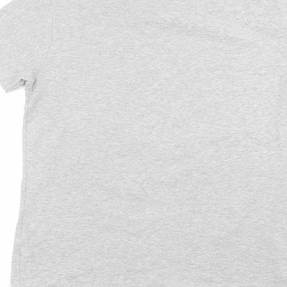 Womens UK Size L Preworn Grey Basic T-Shirt