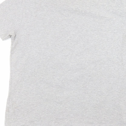 Womens UK Size L Preworn Grey Basic T-Shirt