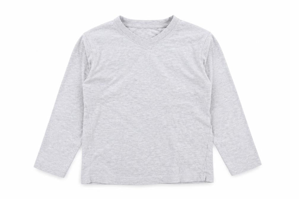 Front view of Matalan boys’ grey basic t-shirt, size 7, years