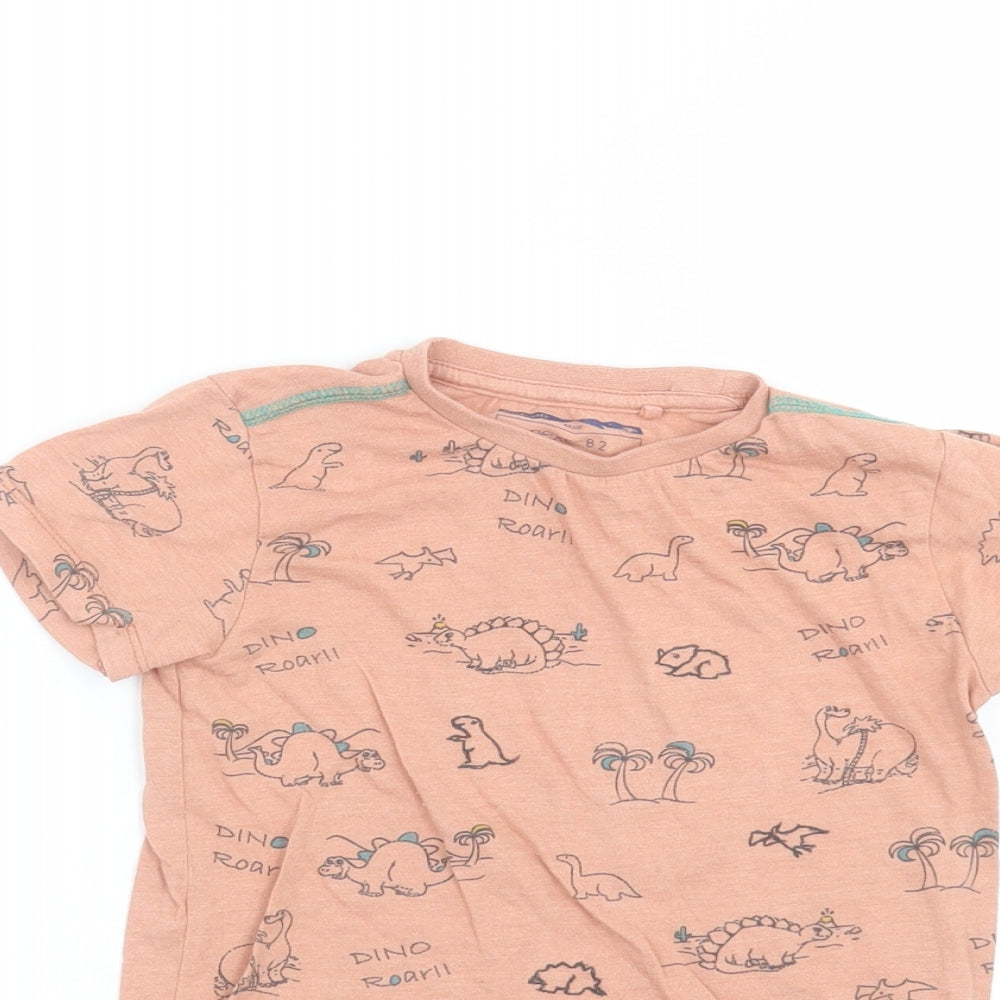 Close-up detail of Next Baby Orange Basic T-Shirt, size 18-24, Months