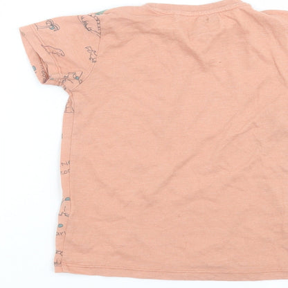 Brand and care label for Next Baby Orange Basic T-Shirt, size 18-24, Months