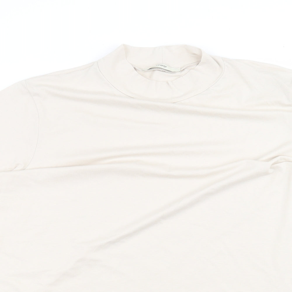 George Womens Beige   Basic T-Shirt Size 16