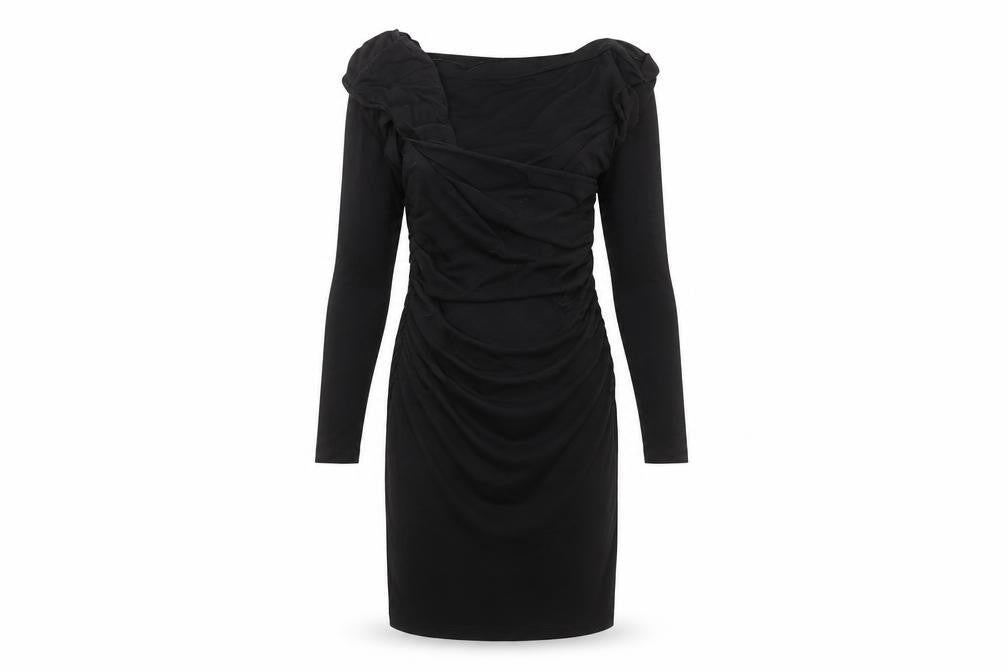 Front view of Baukjen women’s black pencil dress, size UK 8