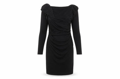 Front view of Baukjen women’s black pencil dress, size UK 8