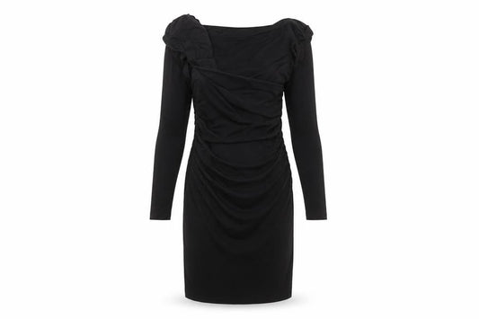 Front view of Baukjen women’s black pencil dress, size UK 8