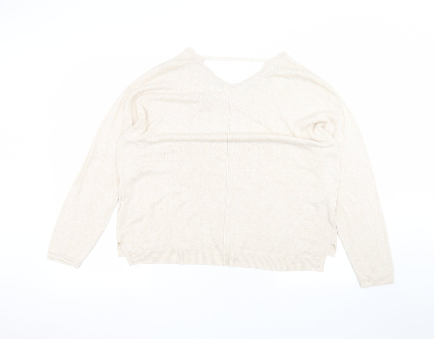 Womens UK Size 18 Marks and Spencer Beige Pullover Jumper
