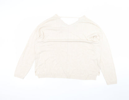 Womens UK Size 18 Marks and Spencer Beige Pullover Jumper