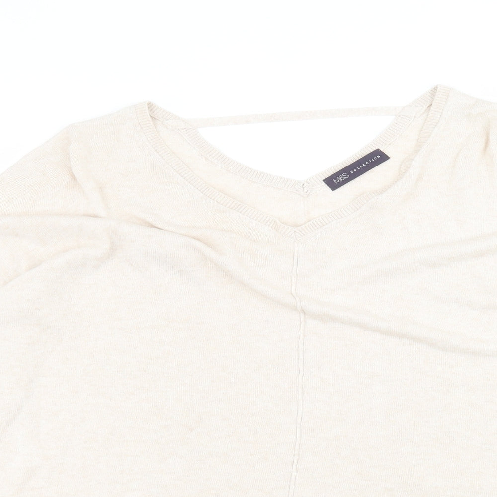 Womens UK Size 18 Marks and Spencer Beige Pullover Jumper