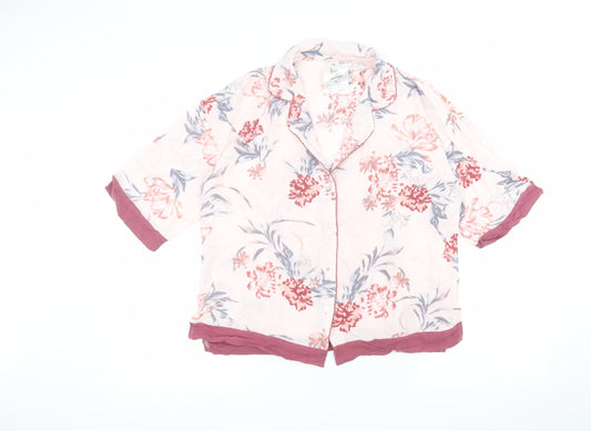 Primark Womens Pink Floral  Basic Button-Up Size S