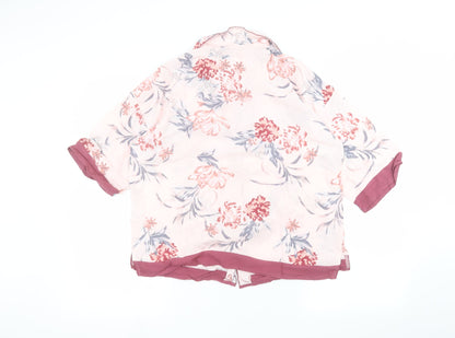 Primark Womens Pink Floral  Basic Button-Up Size S