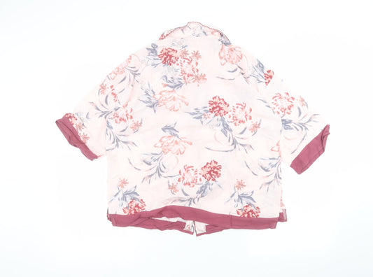 Primark Womens Pink Floral  Basic Button-Up Size S