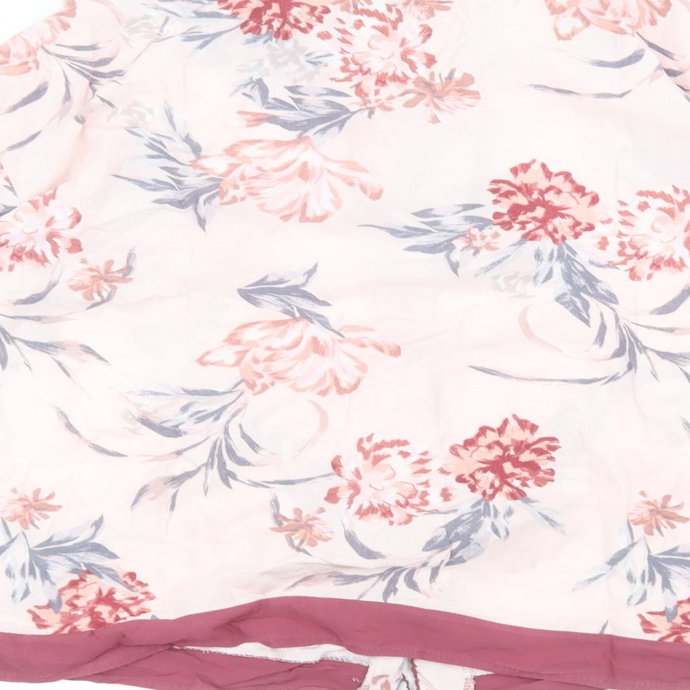 Primark Womens Pink Floral  Basic Button-Up Size S