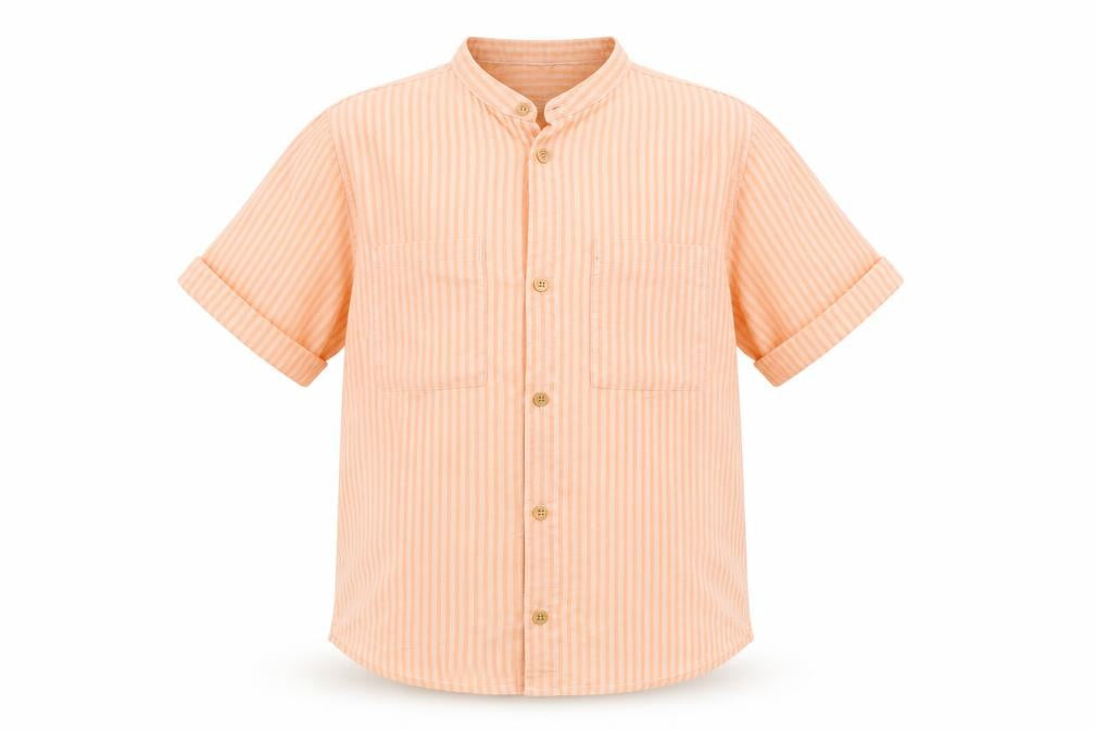 Front view of Zara girls’ pink striped basic button-up, size 9, years