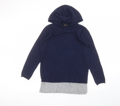 Additional front view of River Island women’s blue pullover hoodie, size S