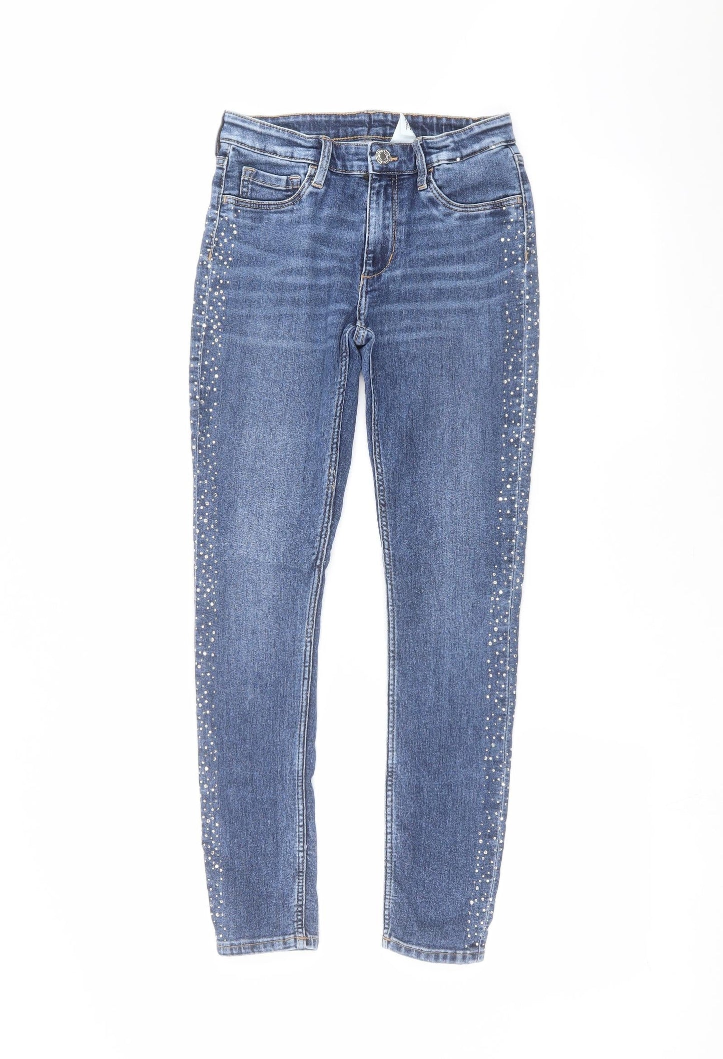 H&M Girls Blue   Skinny Jeans Size 11-12 Years