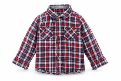 Front view of Preworn Baby Blue Basic Button-Up, size 12, Months