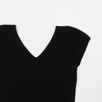 Close-up detail of Evan-Picone women’s black jumper, size M