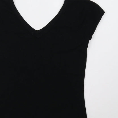 Brand and care label for Evan-Picone women’s black jumper, size M